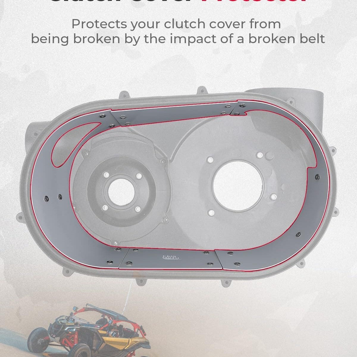 Kemimoto Can-Am Maverick X3 Stainless Steels Belt Inner Clutch Cover Guard