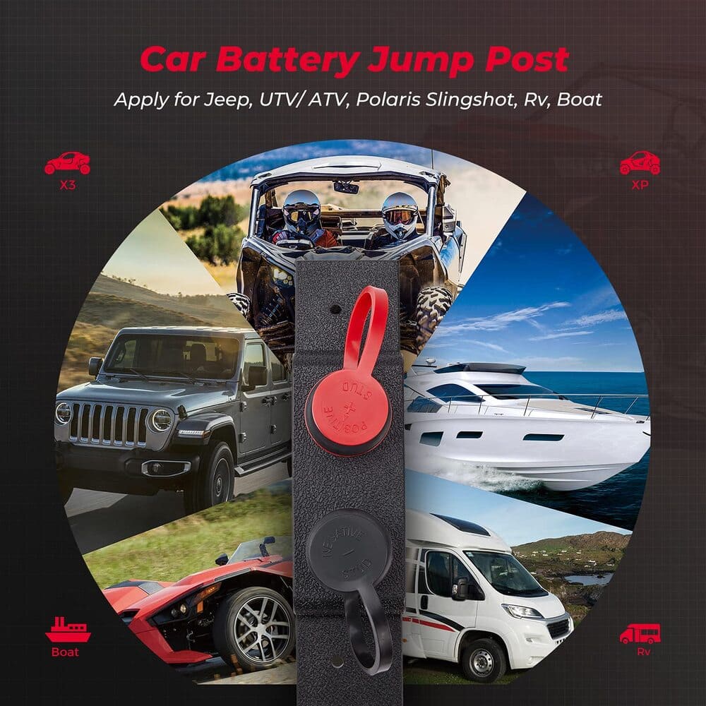 Kemimoto Can-Am Maverick X3 Universal Battery Jump Post Starter Terminal Relocation Kit