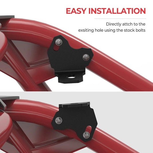 Kemimoto Can Am Maverick X3/MAX 2 Pcs Adjustable Whip Light Flag Mount