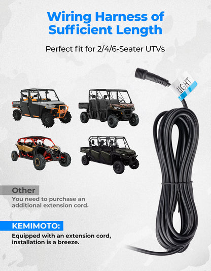 Kemimoto Universal UTV Plug & Play Turn Signal Kit