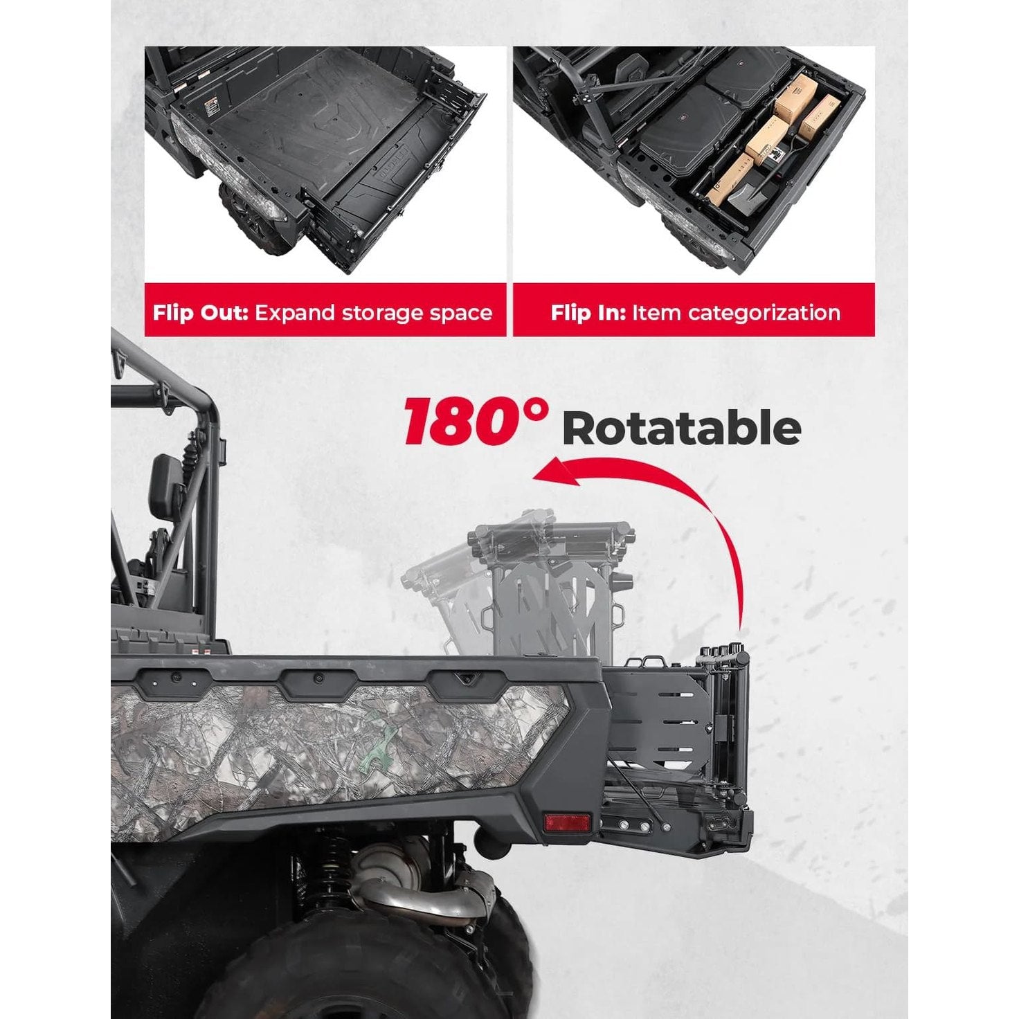 Kemimoto CF Moto UForce 1000/1000 XL Bed Extender Tailgate Extension