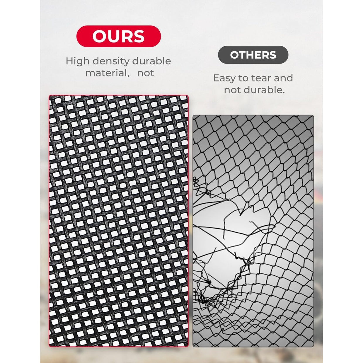 Kemimoto CF Moto UForce 1000/1000 XL Rear Window Net Soft Windshield