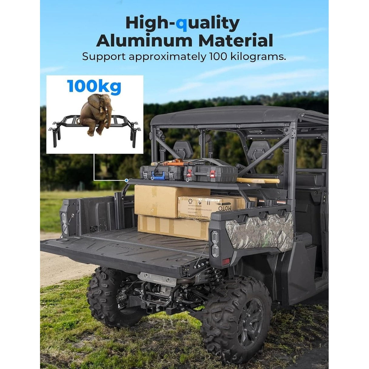 Kemimoto CF Moto Uforce 1000/1000XL Adjustable Height Rear Rack
