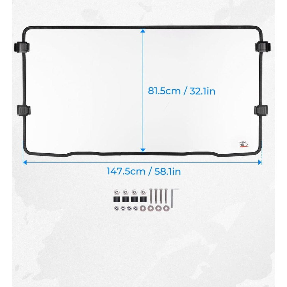 Kemimoto CF Moto UForce 1000/1000XL Clear Front Full Windshield