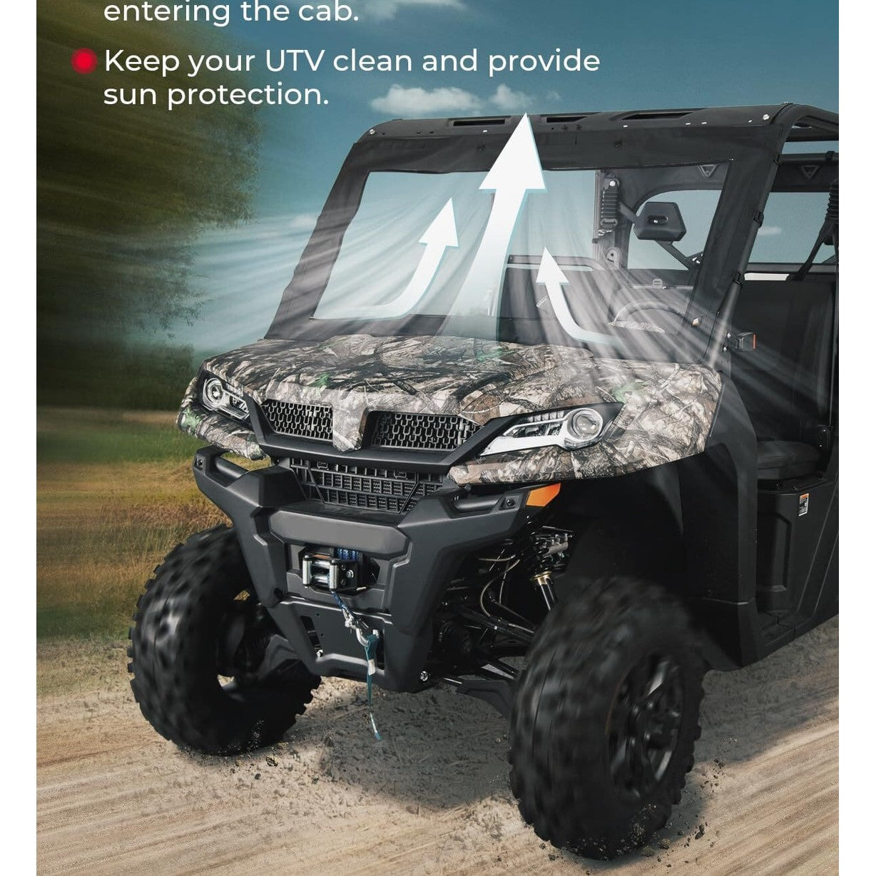 Kemimoto CF Moto UForce 1000/1000XL Soft Front Windshield/Window