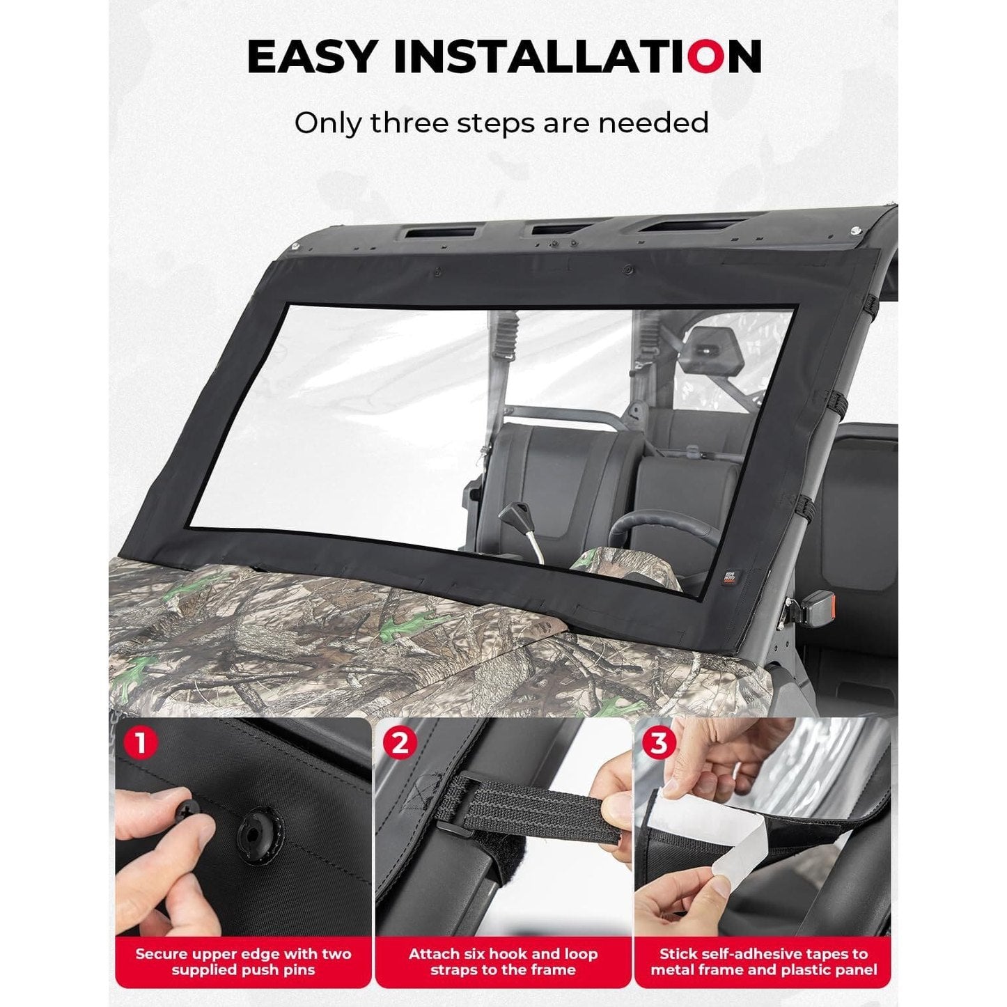 Kemimoto CF Moto UForce 1000/1000XL Soft Front Windshield/Window