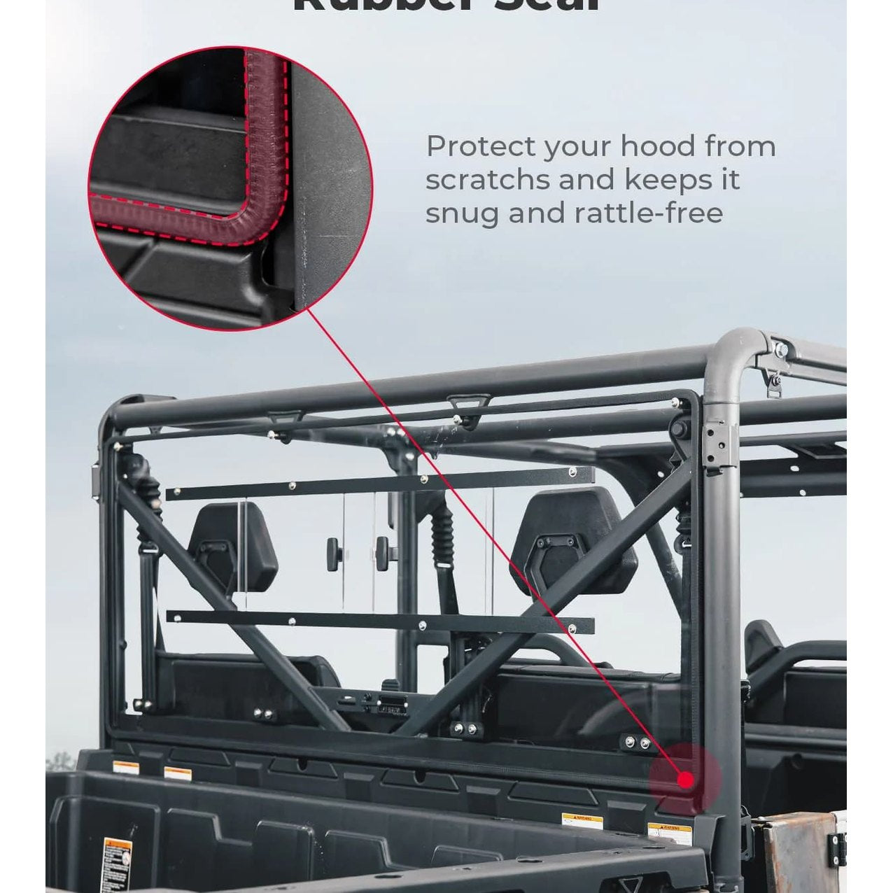 Kemimoto CF Moto UForce 1000/1000XL Vented Sliding Rear Windshield