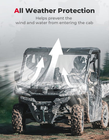 Kemimoto CF Moto UForce 1000 Airflow Sliding Vented Front Windshield