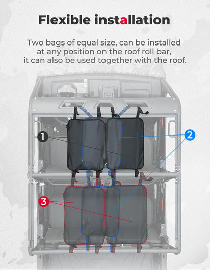 Kemimoto CF Moto UForce 1000 Overhead Storage Bags 2Pcs