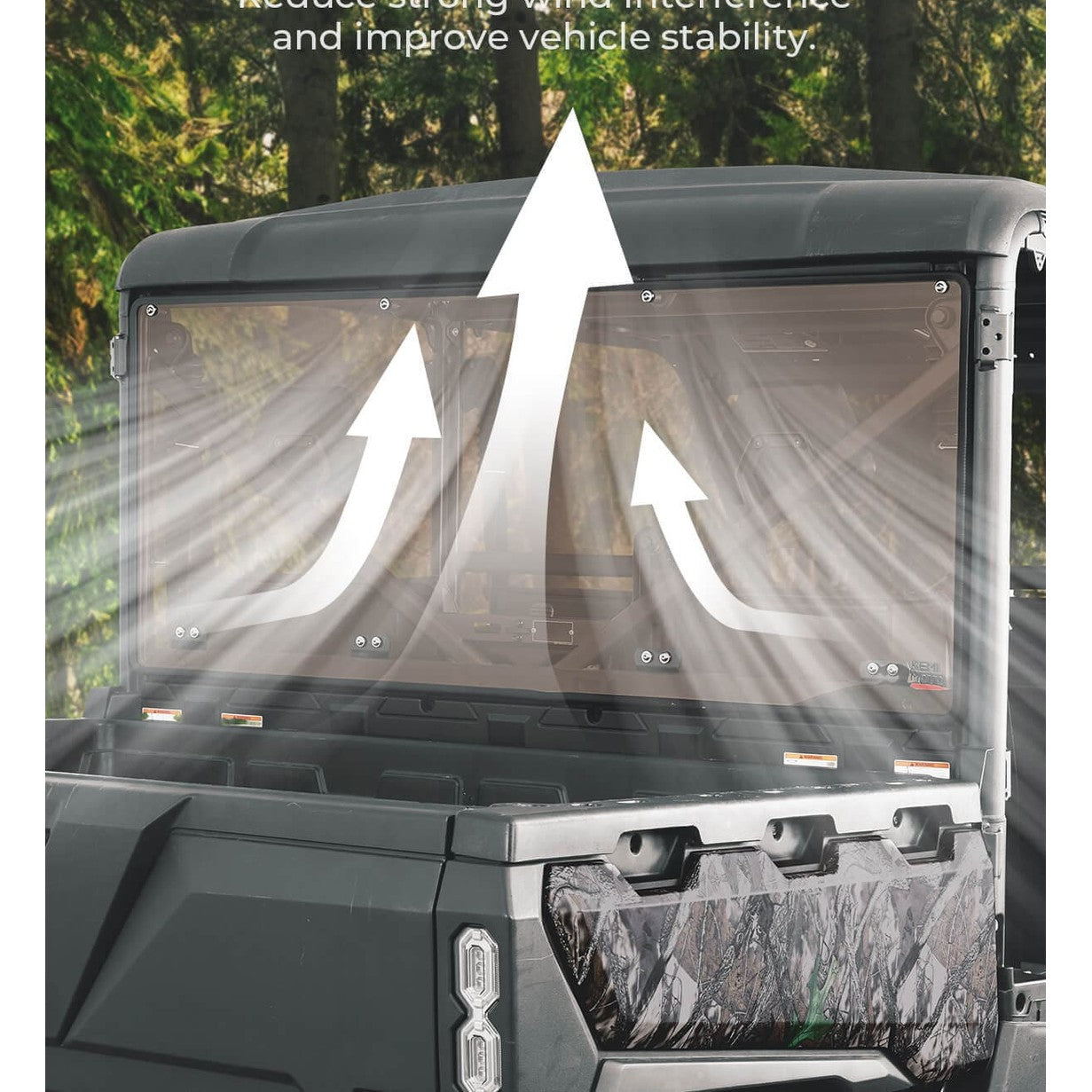 Kemimoto CF Moto UForce 1000 UV-Resistant Tinted Rear Windshield