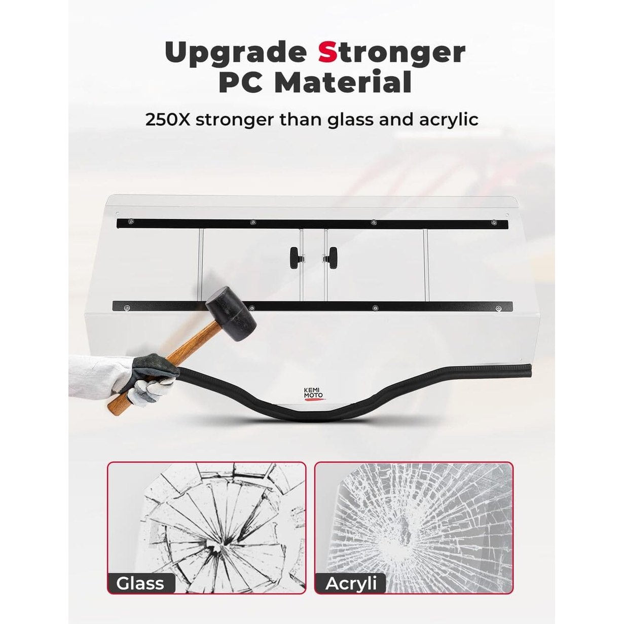 Kemimoto CF Moto ZForce 800/ 1000 2-in-1 Rear Windshield