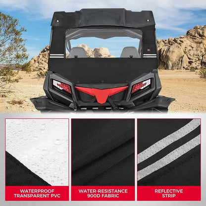Kemimoto CF Moto ZForce 500 / 800 / 1000 Roll Up/Down Rear Windshield