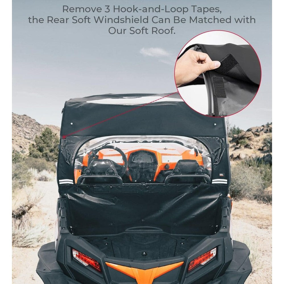 Kemimoto CF Moto ZForce 500/800/1000 Soft Rear Windshield with Zipper