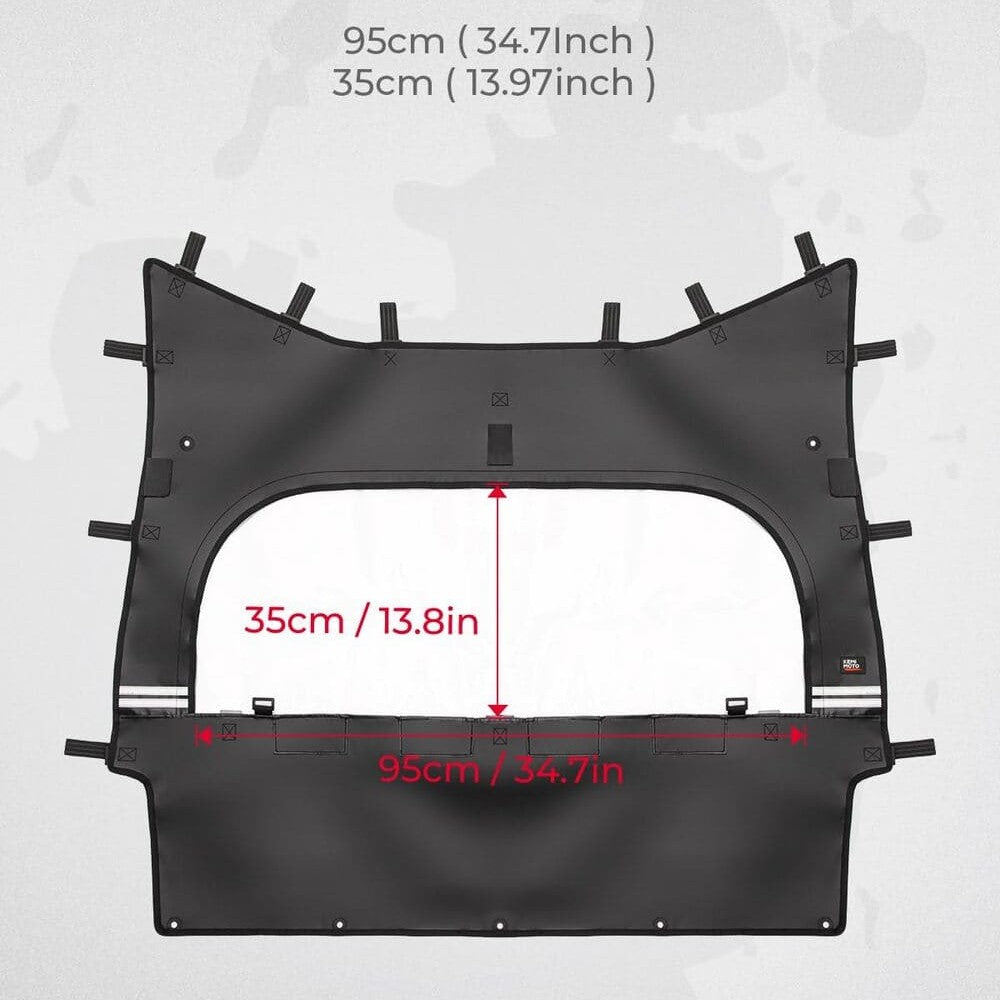 Kemimoto CF Moto ZForce 500/800/1000 Soft Rear Windshield with Zipper
