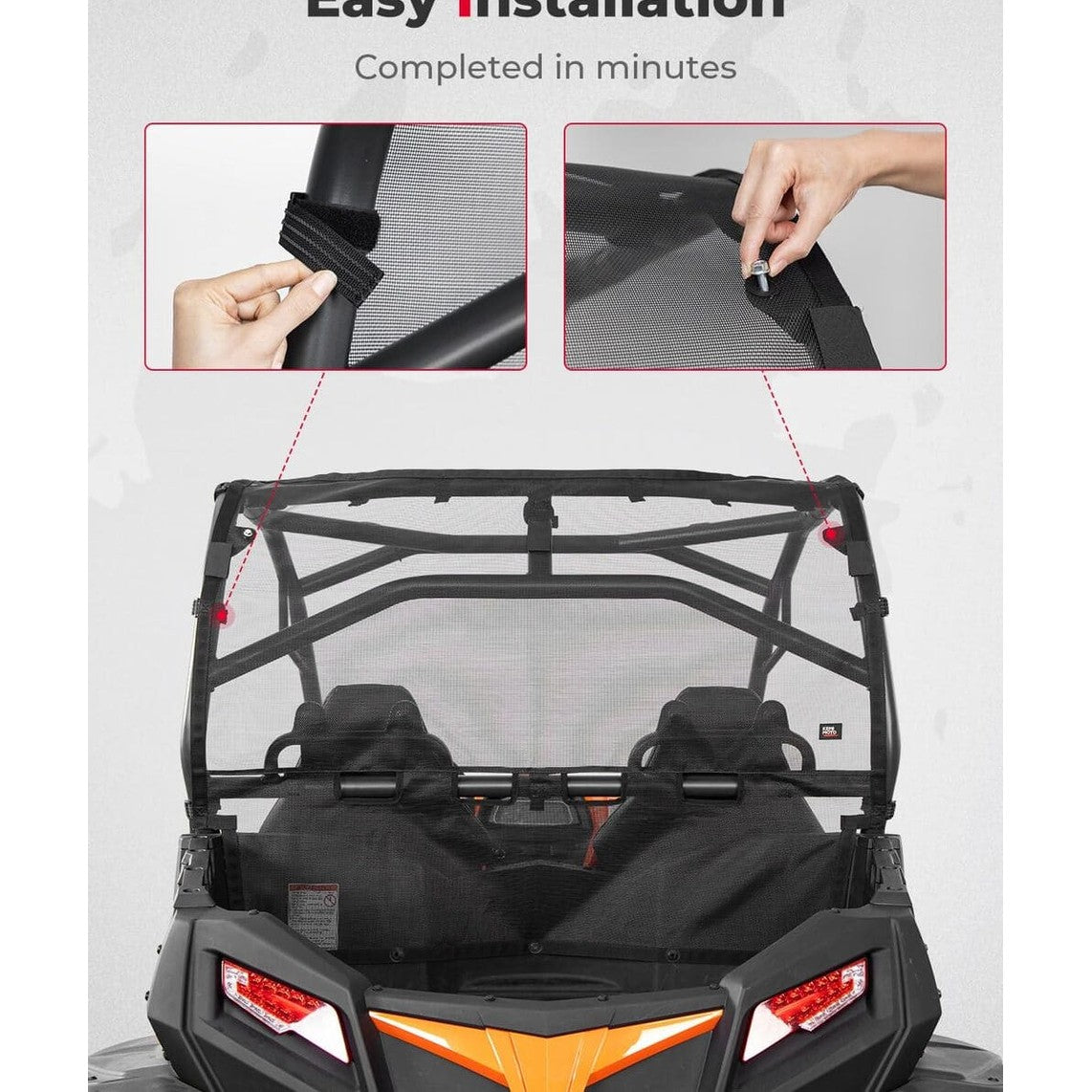Kemimoto CF Moto ZForce 500/800/1000 Ventilated Rear Window Net Mesh