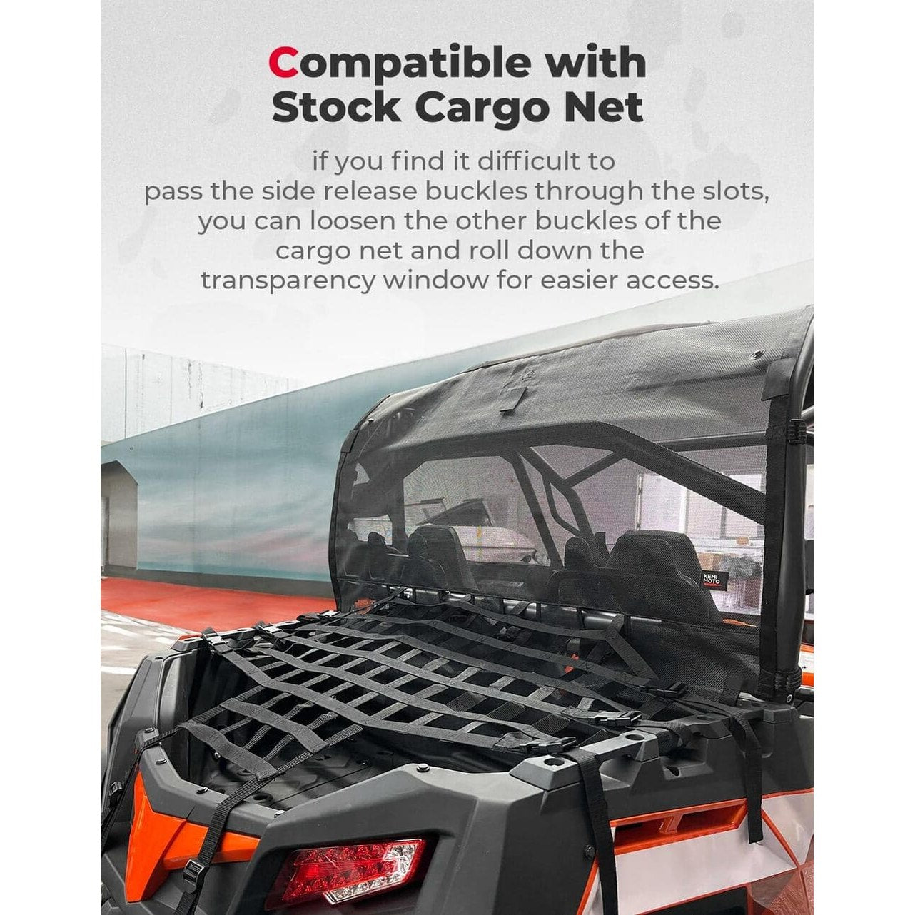Kemimoto CF Moto ZForce 500/800/1000 Ventilated Rear Window Net Mesh