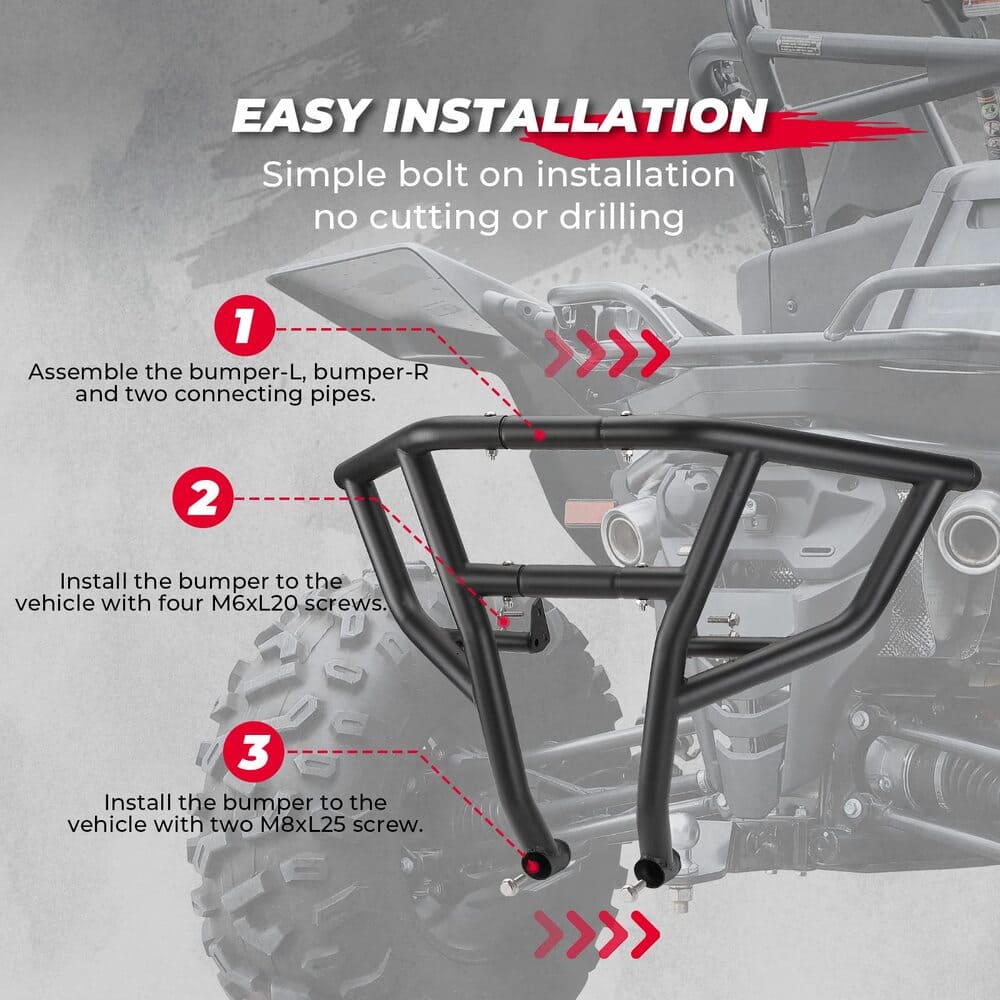 Kemimoto CF Moto ZForce 950 Accessories Rear Bumper Brush Guard