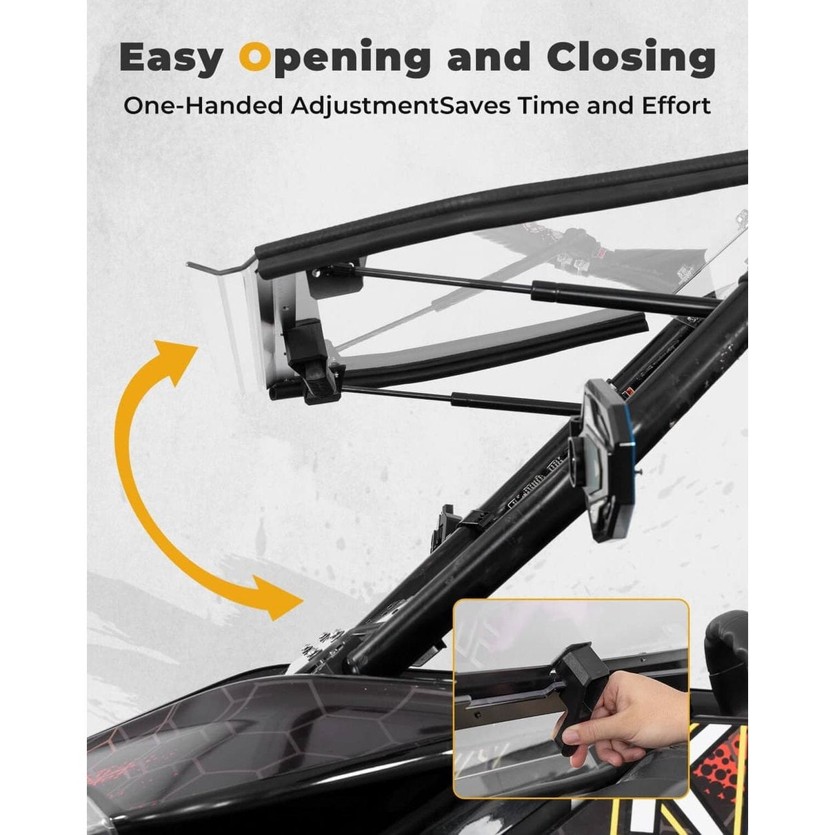 Kemimoto CF Moto ZForce 950 Folding 2-in-1 Flip Windshield