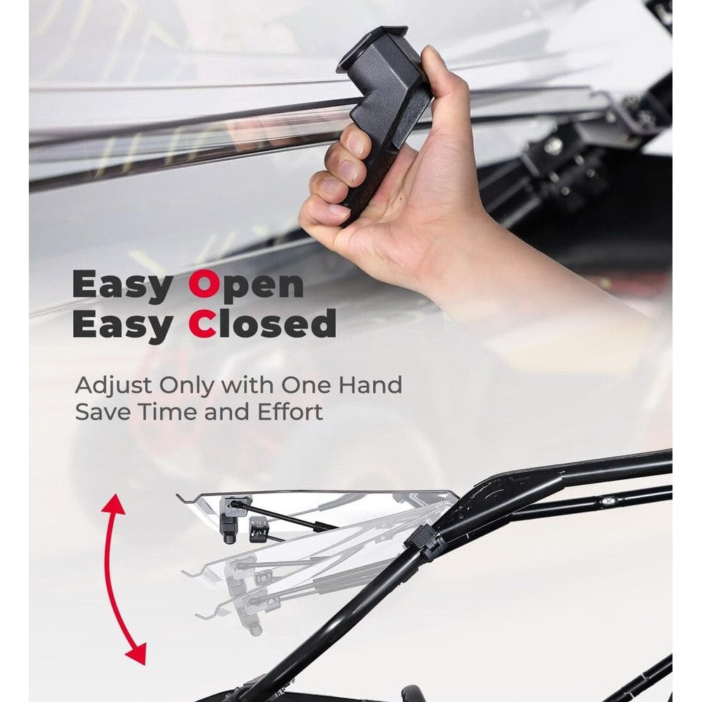 Kemimoto CF Moto ZForce 950 3-in-1 Folding Half Flip Windshield