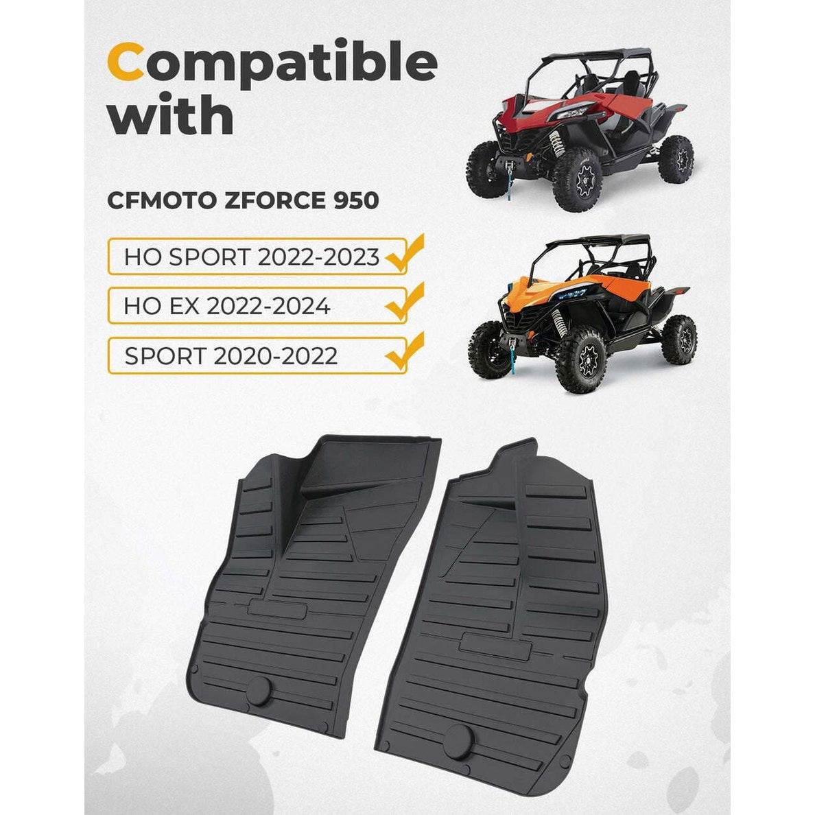 Kemimoto CF Moto ZForce 950 HO EX Front Floor Mats