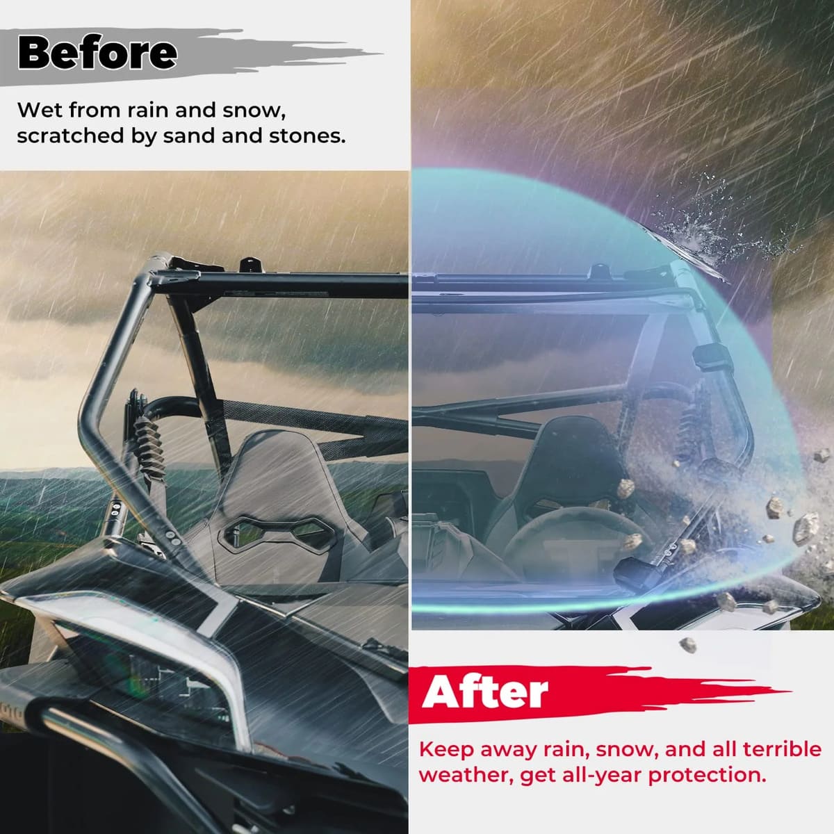 Kemimoto CF Moto ZForce 950 Scratch Resistant Full Windshield