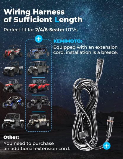 Kemimoto 30" UTV Chase Light Bar