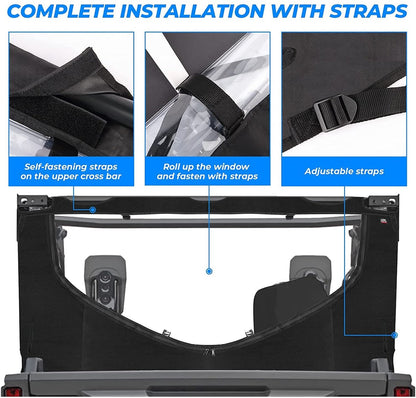 Kemimoto Honda Pioneer 1000-5 Fabric Rear Panel w/Open Window