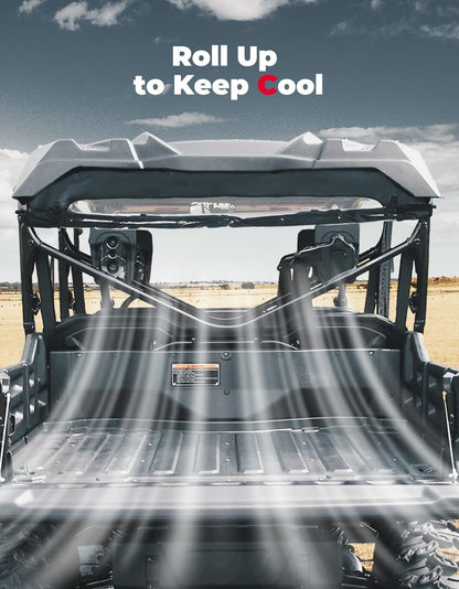 Kemimoto Honda Pioneer 1000-6 UTV Roll Up/ Down Soft Rear Window
