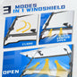 Kemimoto Honda Pioneer 1000 UTV 3-in-1 Flip Windshield