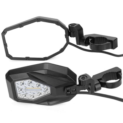 Kemimoto Honda Pioneer /Talon Mirrors with LED Turn Signal Lights
