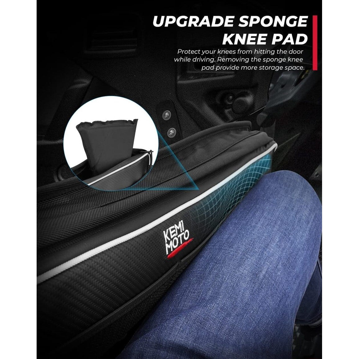 Kemimoto Honda Talon 1000R Door Bags with Knee Pad - 2 Pack