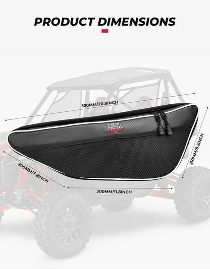 Kemimoto Honda Talon Door Bags with Knee Pad 2 Pack