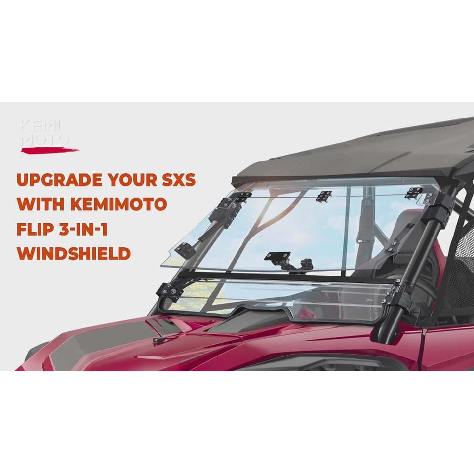Kemimoto Honda Talon 1000R Flip 3-in-1 Windshield