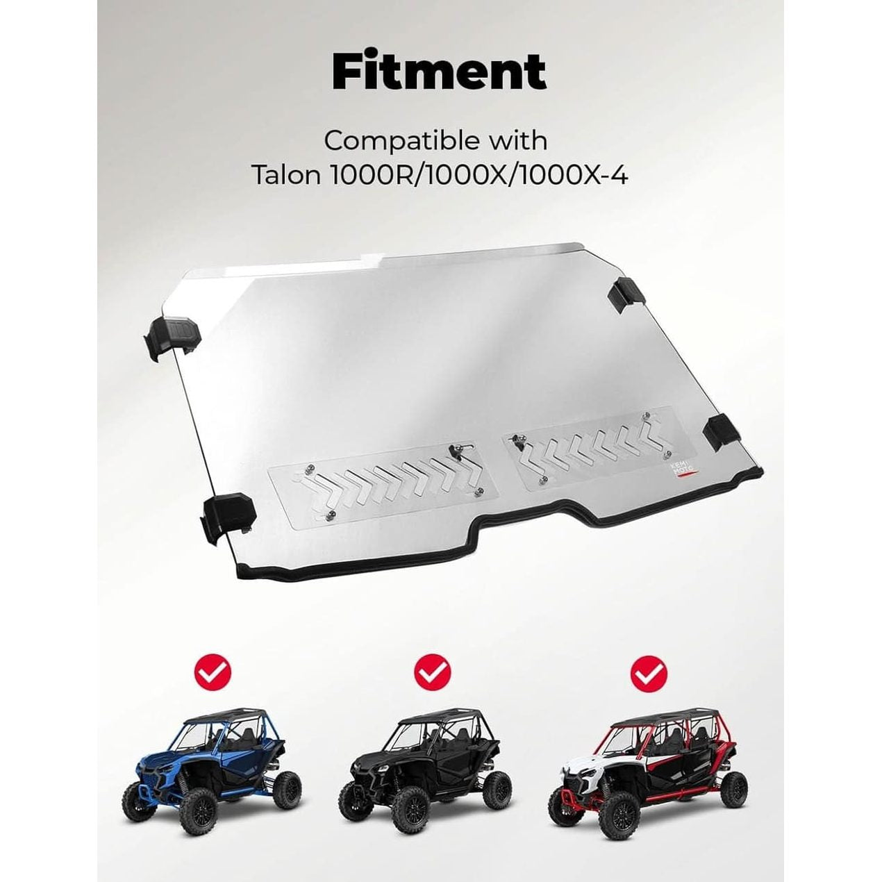 Kemimoto Honda Talon 1000X/1000R Front Full Windshield