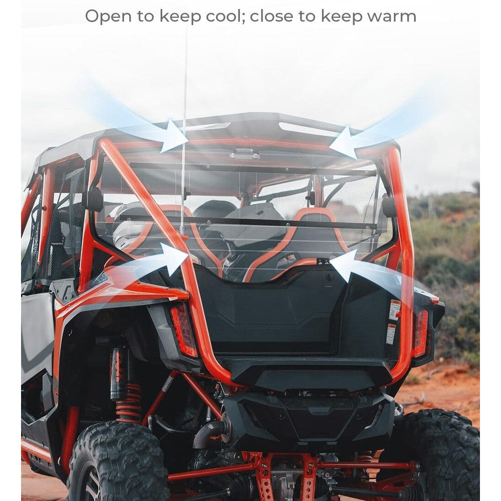 Kemimoto Honda Talon 1000X-4 Vented Back Window UTV Rear Windshield Sliding