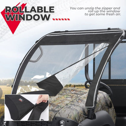 Kemimoto Kawasaki Mule 610/600/SX 600 Fabric Front Windshield