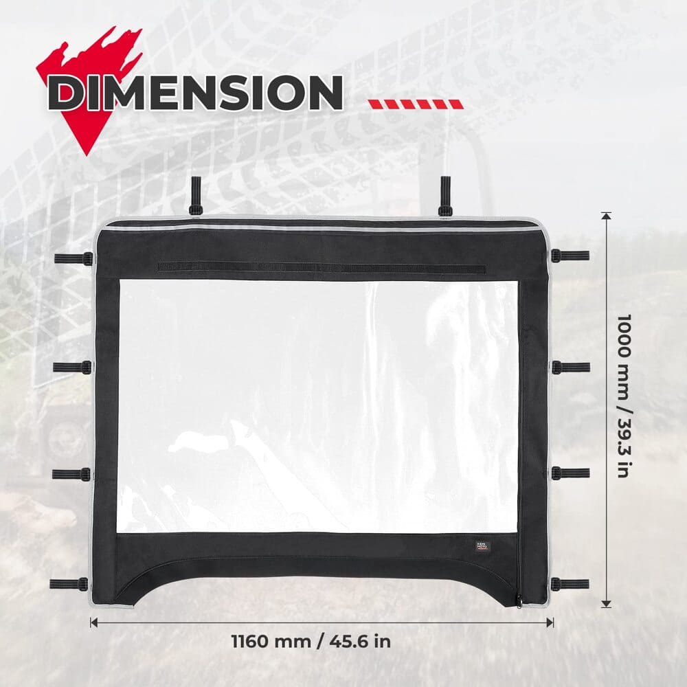Kemimoto Kawasaki Mule 610/600/SX 600 Fabric Front Windshield