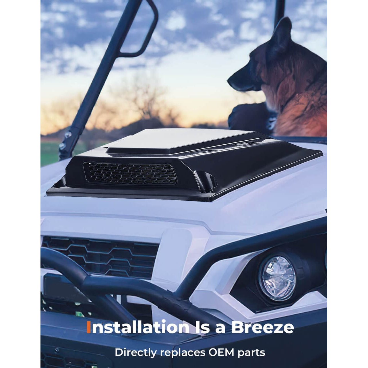 Kemimoto Kawasaki Mule Pro UTV Hood Scoop