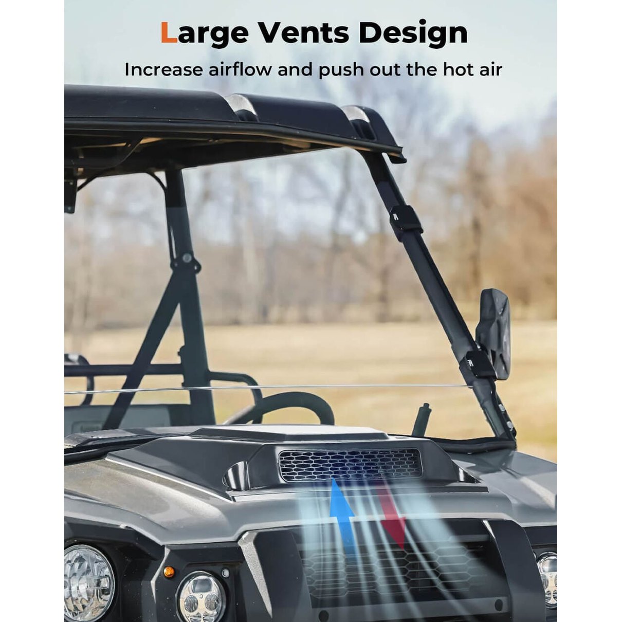 Kemimoto Kawasaki Mule Pro UTV Hood Scoop