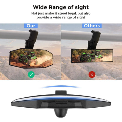 Kemimoto UTV Rear View Center Mirror