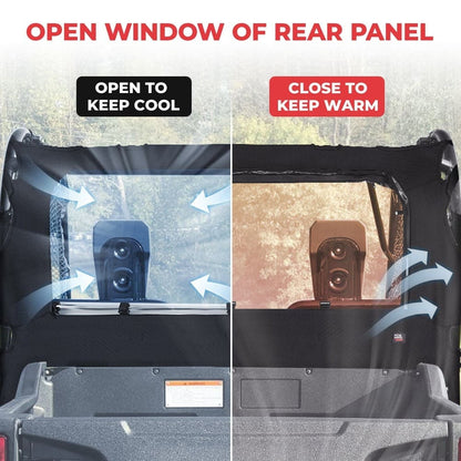 Kemimoto Honda Pioneer 700/700-4 Fabric Rear Panel with Open Window