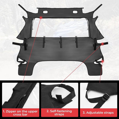 Kemimoto Honda Pioneer 700/700-4 Fabric Rear Panel with Open Window