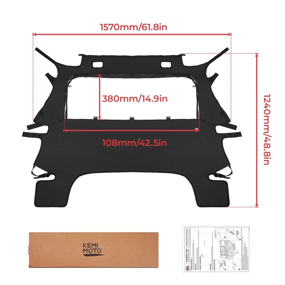 Kemimoto Honda Pioneer 700/700-4 Fabric Rear Panel with Open Window