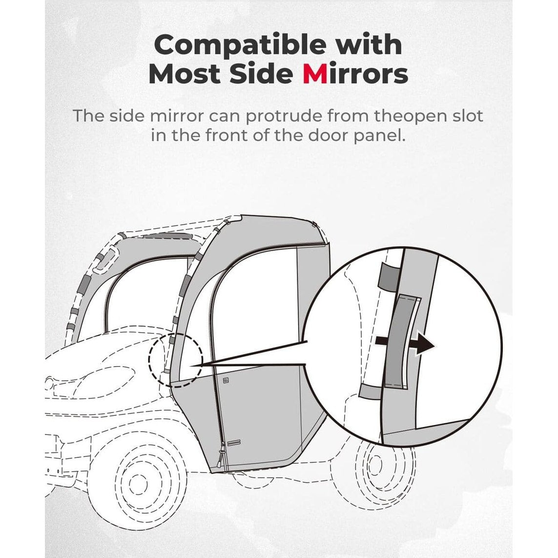 Kemimoto Kubota RTV Soft Cab Enclosure Doors & Rear Soft Windshield