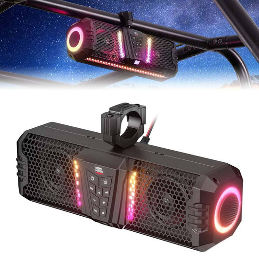 Kemimoto Midnight 40 16'' RGB Bluetooth Sound Bar for UTV Golf Cart Marine Boat