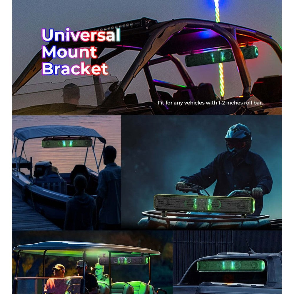 Kemimoto Midnight 80 32" 6 Speaker RGB UTV Sound Bar