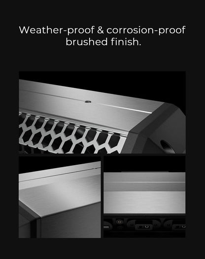 Kemimoto Midnight S40 16" Aluminum RGB Bluetooth Soundbar Silver