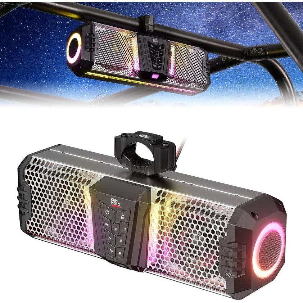 Kemimoto Midnight S40 16" Aluminum RGB Silver Bluetooth Soundbar