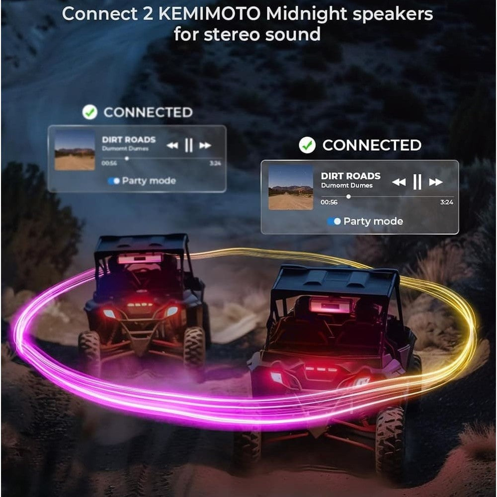 Kemimoto Midnight S40 16" Aluminum RGB Silver Bluetooth Soundbar