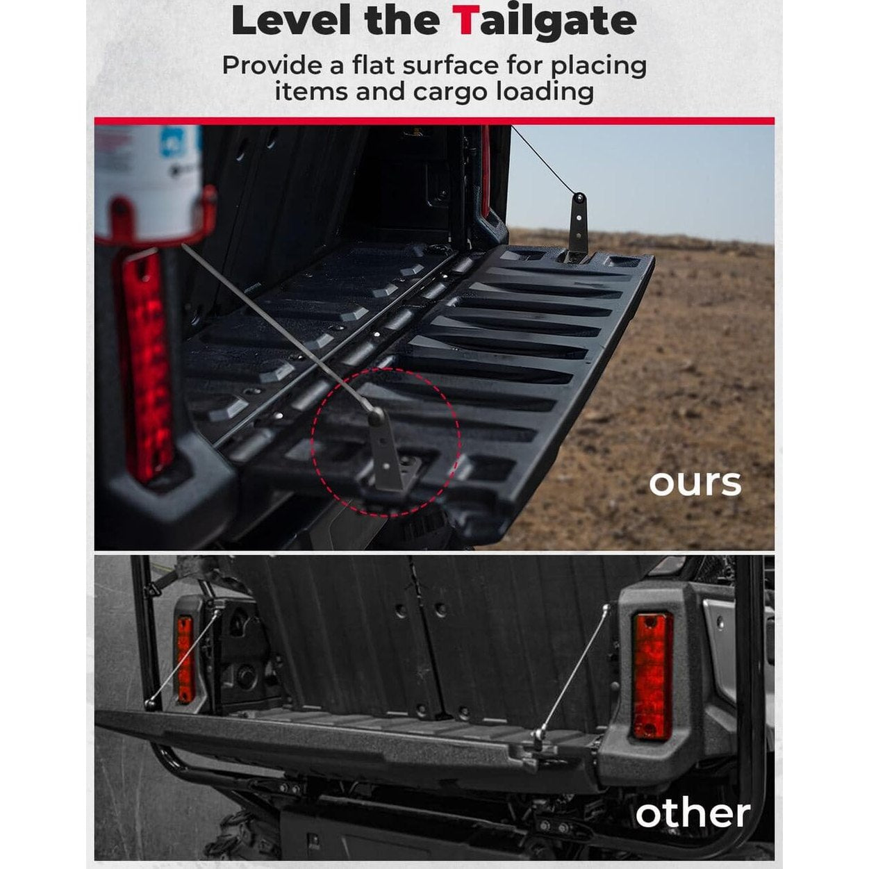 Kemimoto Honda Pioneer 700-4 Bracket Tailgate Leveler